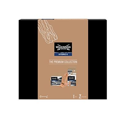 Wilkinson Sword Barber's Style - Confezione Regalo Premium Collection - Contiene 1 Rasoio Hydro 5 Premium Edition, Lame di Ricarica Hydro 5 Premium Edition e 1 Porta Rasoio