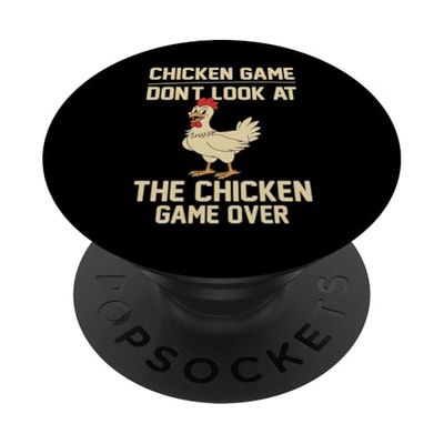 Juego de pollo No mires el pollo Chiste divertido de pollo PopSockets PopGrip Adhesivo