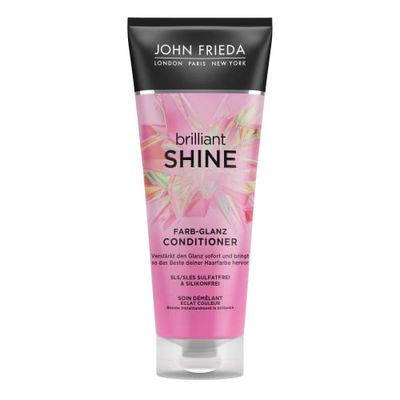 John Frieda Brilliant Shine Colour Shine Conditioner - Contents: 250 ml - SLS and SLES Sulphate Free - Silicone-Free - Increases Shine