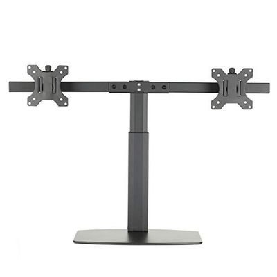 Ewent Monitorhouder met dual-arm gasdrukveer, voor 2 monitoren tot 68 cm (27 inch), met sokkel, houder voor 2 schermen PC, led-cd-tv's, draaien, kantelen en draaien