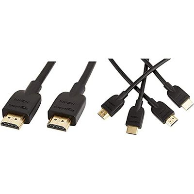 Amazon Basics Cavo HDMI 2.0 ad alta velocità, supporta Ethernet, 3D & Cavo HDMI 2.0 ad alta velocità, supporta Ethernet, 3D