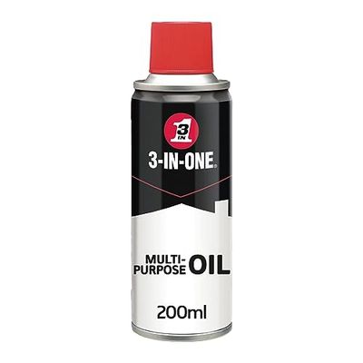 3-IN-ONE 200ml Multi Use Aerosol - Lubricates Moving Parts, Cleans & Protects, Prevents Rust And Tarnish And Stops Squeaks
