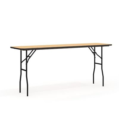 Flash móveis 18" x 72" retangular mesa dobrável formação/seminário de madeira com acabamento com revestimento suave claro Top