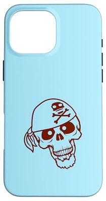 Chapeau de Pirate Squelette Halloween Foulard drôle Bande dessinée Coque pour iPhone 16 Pro Max