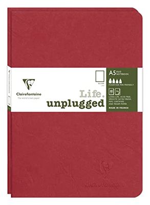 Clairefontaine 733182C - Age Bag DUO set of 2 stitched notebooks 14.8x21cm 96p plain red