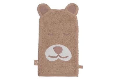 Jollein 536-597-68057 Gant de toilette en tissu éponge Motif guépard Jungle Jambo Marron
