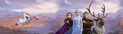 AG Design Cenefa Decorativa de Pared de Elsa con Amigos en la montaña, Frozen 2 Disney, 5 14 cm, WBD 8159, Película autoadhesiva, Multicolor, 5W x 0.1L m, 5