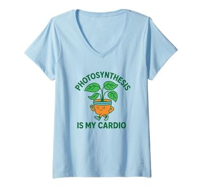 Donna La fotosintesi è il mio cardio - Divertente regalo per gli amanti delle piante Maglietta con Collo a V