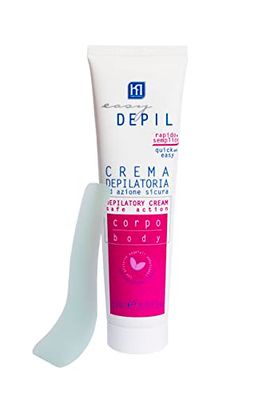 Easy Depil CREMA DEPILATORIA CORPO GAMBE BRACCIA .Rapida e Semplice da Usare. Azione Sicura. Con Proteine Vegetali Addolcenti. Pelle liscia e morbida. Profumo gradevole - 150 ml