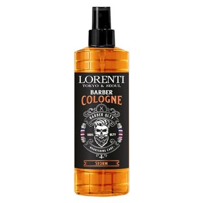 LORENTI TOKYO & SEOUL Barber Cologne 400 ml STORM | After Shave Spray per uomini | Rasatura da uomo – Barber Eau de Cologne con pratico dispenser di pompa, rinfrescante e nutriente – EDC