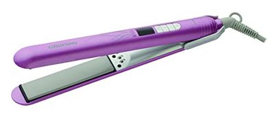 GRUNDIG HS 7130 Fer à Lisser, Coiffure, 4 Niveaux de 160°C à 220°C, Fonction Ionique, Plaques Entièrement Céramiques Mobiles et Fonction Turbo Rose/Argent