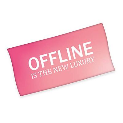Herding Offline Serviette de Bain, Coton, Blanc/Gris, 75 x 150 cm
