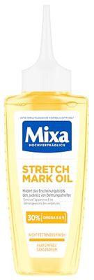 Mixa Stretch Mark Oil, olio anti-smagliature, ammorbidisce l'aspetto e il prurito delle smagliature, niacinamide Bright, ipoallergenico, 100 ml