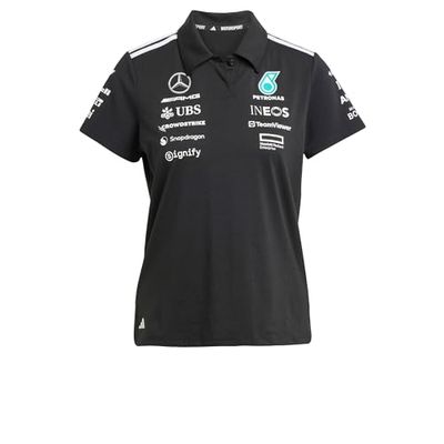 Adidas Mujer Mercedes - AMG Petronas Formula One Team Team Polo Black Women, Black/White, XS