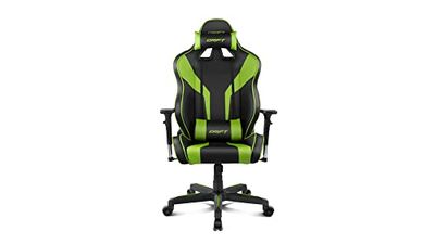 Drift Chaise Gaming DR111 -DR111BG- Simili-Cuir, Professionnel, siège basculable, Hauteur réglable, accoudoirs réglables Vert/Noir