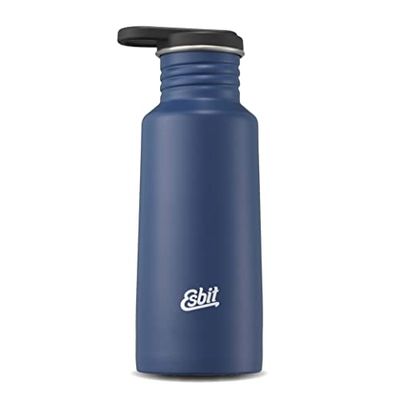 Esbit Pictor Drinkfles, roestvrij staal, BPA-vrij, zilver en blauw, 0,75 l & meer, school, water, fiets, sport, yoga