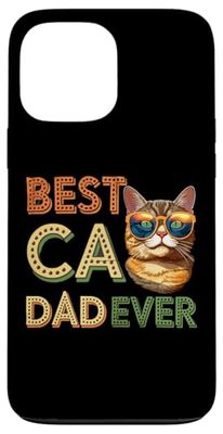 Best Cat Dad Ever: Retro Cool Cat Graphic Custodia per iPhone 13 Pro Max