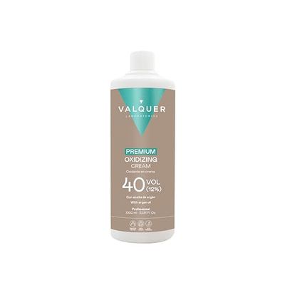 Valquer Professional Oxygenated Premium Ultra-Creamy 40 Vol (12%), Hydrogen Peroxide for Dyes, Permanent Hair Coloring, 1000 Milliliters