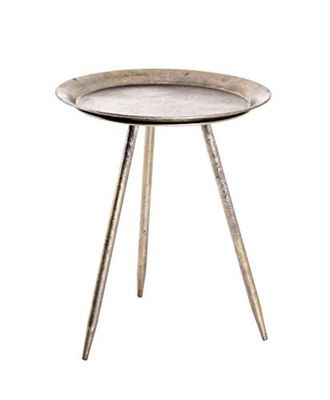 HAKU Möbel Sidobord brons, Metall, metall - Storlek: H 47 cm x Ø 38 cm, Stil: Modern