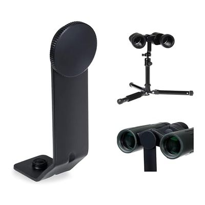 Praktica Adattatore per treppiede a forma di L, supporto universale per treppiede, staffa in metallo da 1/4 di pollice per tetto e binocolo Porro, birdwatching, osservazione della fauna selvatica in