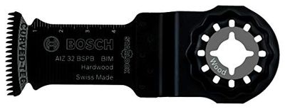 Bosch Accessories Professional 1 x lâmina de serra de imersão BIM AIZ 32 BSPB (para madeira dura, 50 x 32 mm, acessórios multiferramentas), cinzento