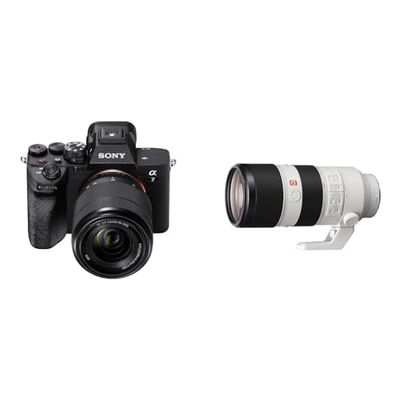 Sony Alpha 7 IV Kit Fotocamera Mirrorless Full-Frame 33 Mp Con Obiettivo Sony 28-70 Mm F3.5-5.6, Nero + Obiettivo SEL70200GM