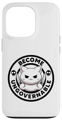 Diventa Ungovernable Cat Ironia E Sarcasmo Divertente Amante Gatto Custodia per iPhone 13 Pro