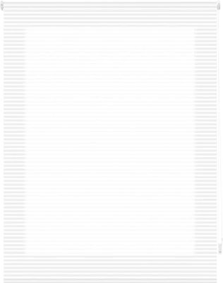 ECOMMERC3 | Store Enrouleur Translucide Taille 140x180 - Facile à Installer Tissu Mesure 137x175 - Store Enrouleur à Rayures Blanc