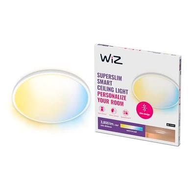 WiZ SuperSlim Taklampa (WiZ Color), Vit, Rund - Smart LED belysning (WiFi och Bluetooth), 36W, 2700-6500 Kelvin, Dimbar i kallvitt till varmvitt