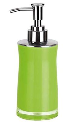 Spirella Dispenser per Sapone Liquido Sydney“ Dispenser per lozione acrilica con dosatore in Acciaio Inossidabile capacità 200 ML (ØxH): 7 x 18,5 cm - Verde