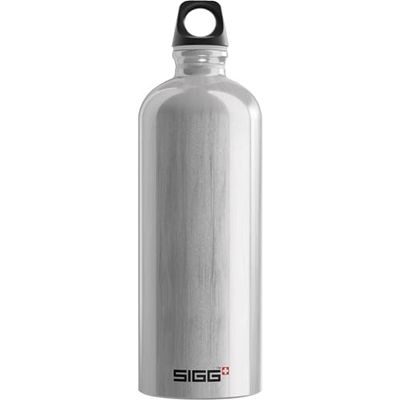 Sigg Traveller Alu Borraccia Alluminio (1 L), Borraccia 1 L Ermetica e Priva di Sostanze Nocive, Borraccia Acqua Leggerissima in Alluminio