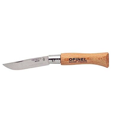 Opinel INOX mes volwassenen, natuur, nr. 4, hardhout bruin