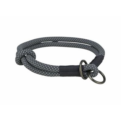 TRIXIE Soft Rope Collar de Educación, XS, Negro/Gris