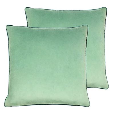Paoletti Meridian Twin Pack Coussins remplis de Polyester, Minéral/Sarcelle, 55 x 55cm