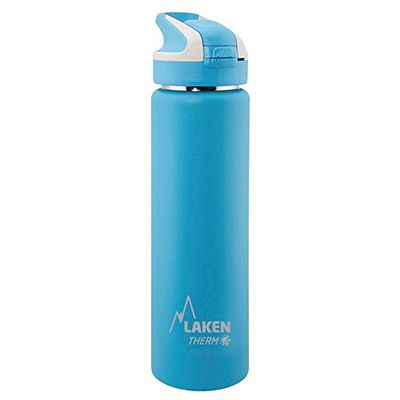 Laken Summit Bottiglia d'Acqua Doppia Parete Borraccia Termica e Isolante in Acciaio Inox con Tappo Sportivo 750ml Azzurro