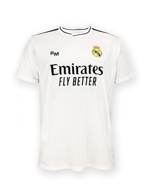 Real Madrid Home Kit Säsong 24/25, Vit, 10 års, Replica Yenye Leseni Rasmi