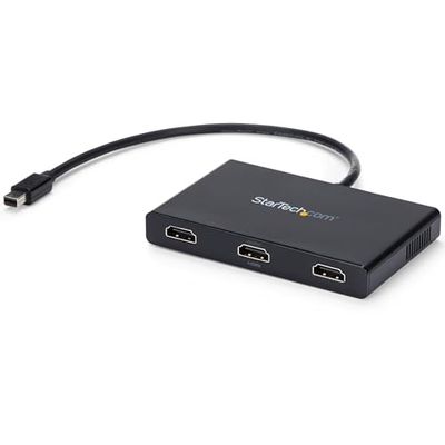 StarTech.com Splitter Multiplicador MST Mini DisplayPort a 3 puertos HDMI, Hub MST, Adaptador Multimonitor, Concentrador MST DisplayPort 1.2 , 2x 4K 30Hz, 1x 1080p, Windows (MSTMDP123HD)