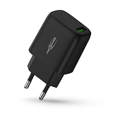 ANSMANN 18W Smartphone oplader HC118QC (1 stuk) - Quick Charge 3.0-1 USB-A poort power adapter ideaal voor smartphone, tablet, GoPro, GPS, etc.