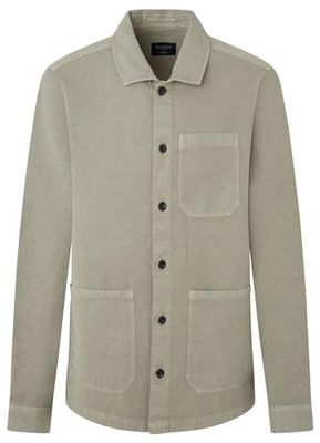 Hackett London Heren bedje linnen overshirt shirt, groen (groen), XL, Groen (Groen), XL