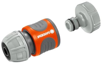 GARDENA aansluitset voor pompen: Slangkoppeling voor het snel aansluiten van 13 mm (1/2")-slangen op pompen met 33,3 mm (G 1")-buitendraad (1752-20)