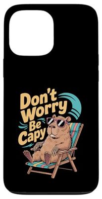 Don't Worry Be Capy Funny Cool Capybara Sunglasses Custodia per iPhone 13 Pro Max