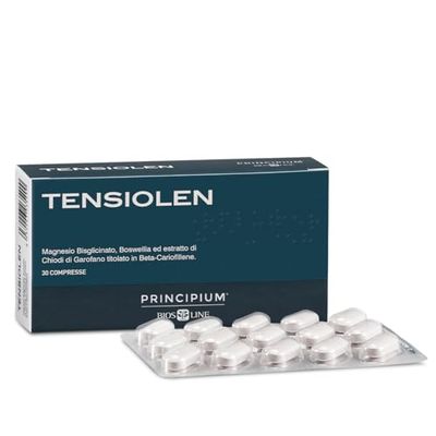 BIOS LINE Principium Tensiolen, Integratore Alimentare, Scioglie le Tensioni Muscolari, con Magnesio Bisglicinato, Boswellia ed Estratto di Chiodi di Garofano Titolato in Beta-Cariofillene, 30 Cpr