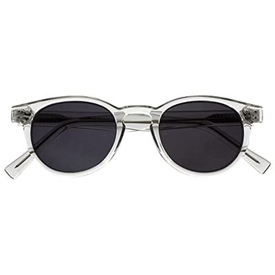 Opulize Rox Súper Elegante Brillante Claro Mujeres Hombres Lectores De Sol Gafas De Lectura UV400 Bisagras De Metal Redondo S89-C +1,00