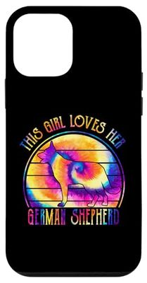 This Girl Loves Her German Shepherd Dog Tie Dye Puppy Case for iPhone 12 mini