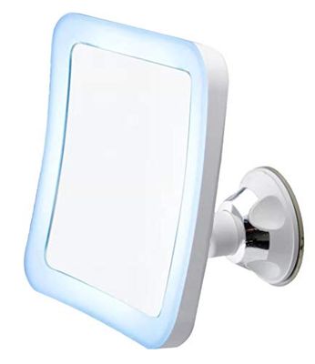 CAMRY CR 2169 Miroir de Maquillage avec Ventouse et grossissement 5 x Éclairage LED Batterie Miroir de Maquillage pivotant pour Salle de Bain, Miroir de Maquillage Mural Blanc