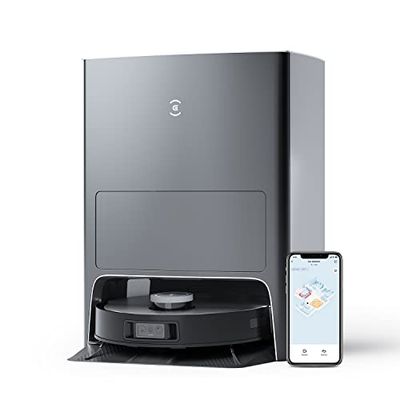 ECOVACS DEEBOT X1 OMNI, Robot aspirapolvere con funzione lavaggio, stazione di pulizia multifunzionale, autopulizia automatica, rilevamento ostacoli 3D, assistente vocale Yiko