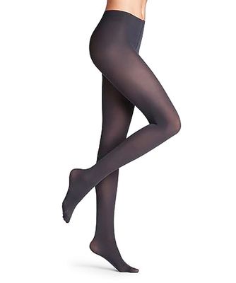 FALKE Women's Pure Matt 50 DEN W Ti Semi-Opaque Plain 1 Pair Tights, Grey Graphite 3146, S-M