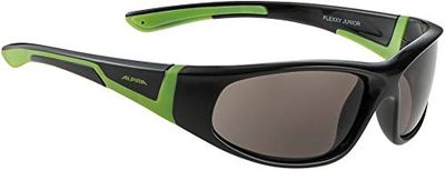 ALPINA Unissexo - crianças, FLEXXY óculos de sol, preto-verde, One Size