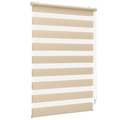 Sekey Dubbel rolgordijn Klemmfix zonder boren voor ramen, dubbel rolgordijn, 105 cm breed, duo-rolgordijn, jaloezie, zonwering, 105 x 130 cm, geel