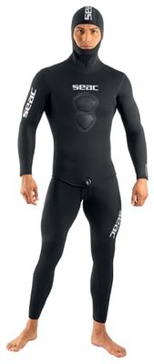 Seac Royal, muta in neoprene da 7 mm per apnea e pesca subacquea, salopette e giacca con cappuccio
